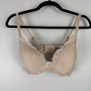 Natori 36D Nude Lace Underwire Bra Lightly Lined Full Coverage Everyday Comfort